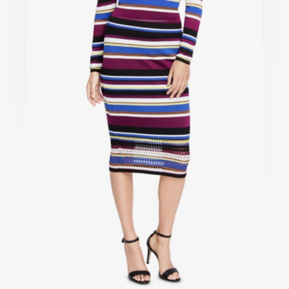 NWT, Rachel Roy Victorian Royal Striped Sweater Skirt